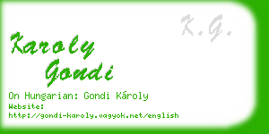 karoly gondi business card