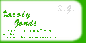 karoly gondi business card